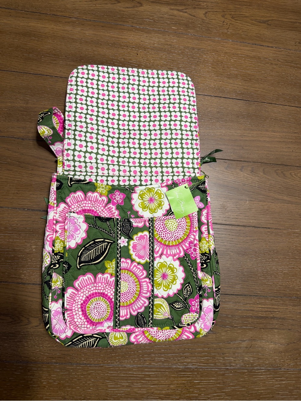 Vera Bradley Hipster Mail Bag OLIVIA PINK - NWT 12" Tall 13" Wide - Picture 2 of 3